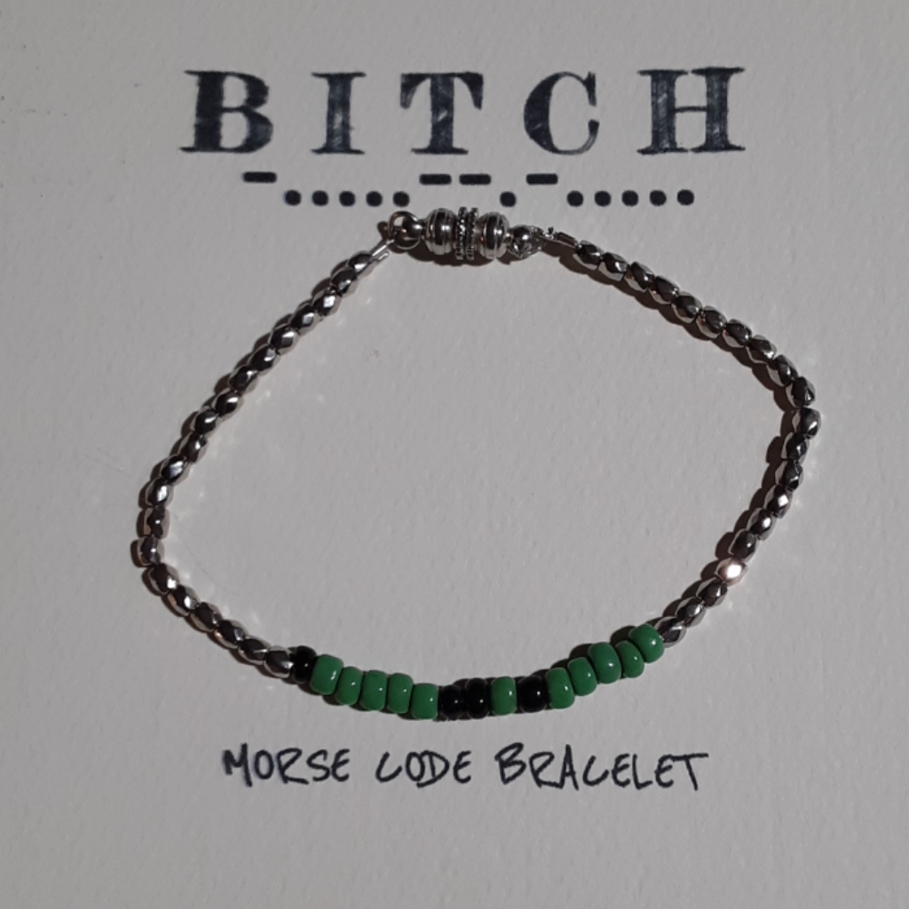 Bitch Morse Code Bracelet